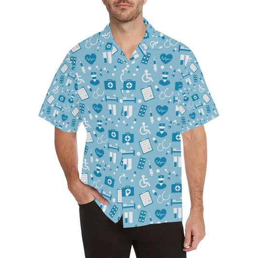 Medical Pattern Print Design 05 Men's Hawaiian Shirt