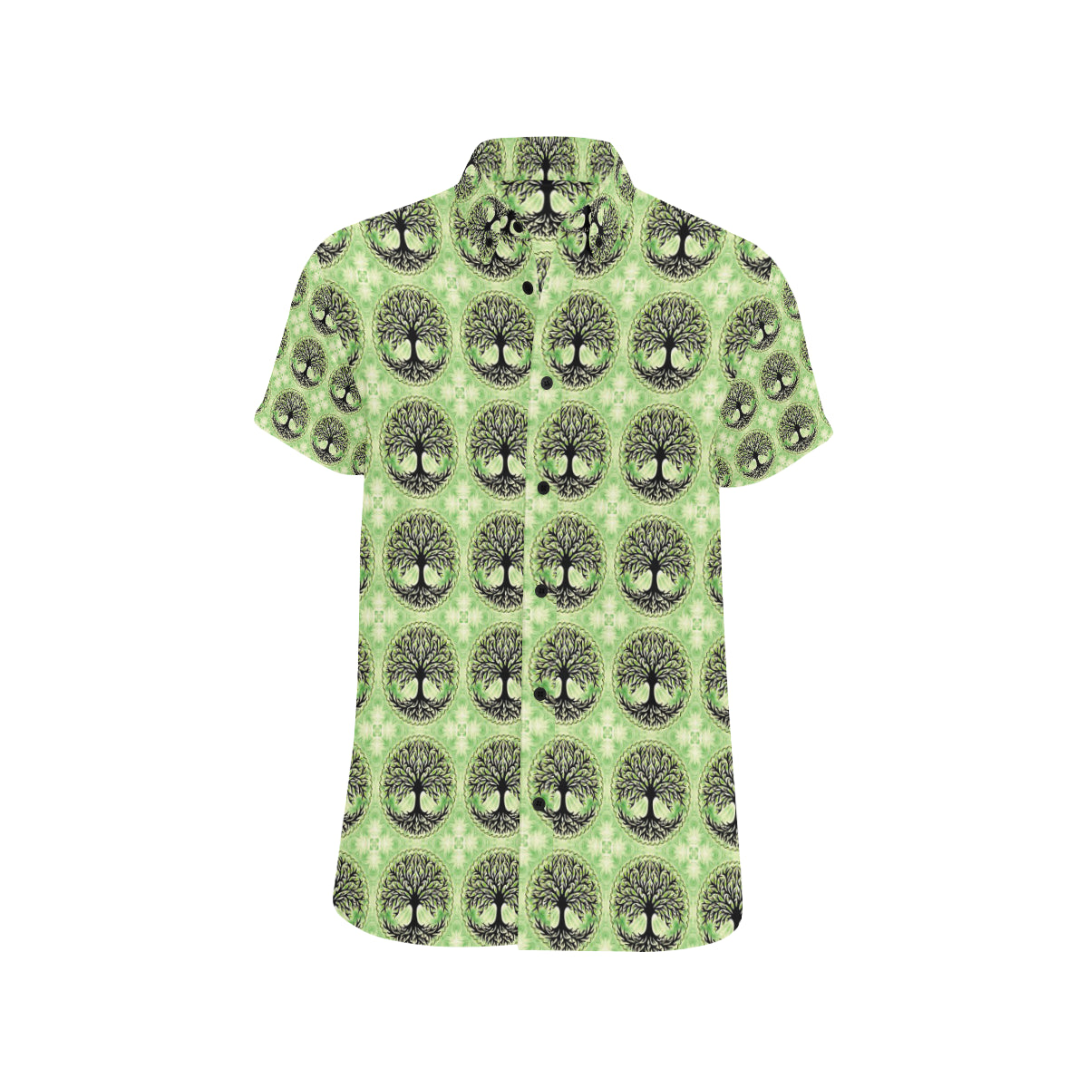 Celtic Pattern Print Design 010 Men's Short Sleeve Button Up Shirt
