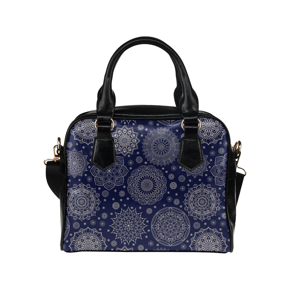 Mandala Pattern Print Design 02 Shoulder Handbag