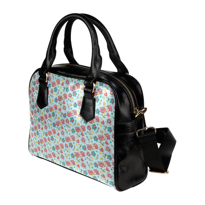 Crochet Pattern Print Design 01 Shoulder Handbag