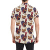 Rooster Pattern Print Design A03 Men's Short Sleeve Button Up Shirt