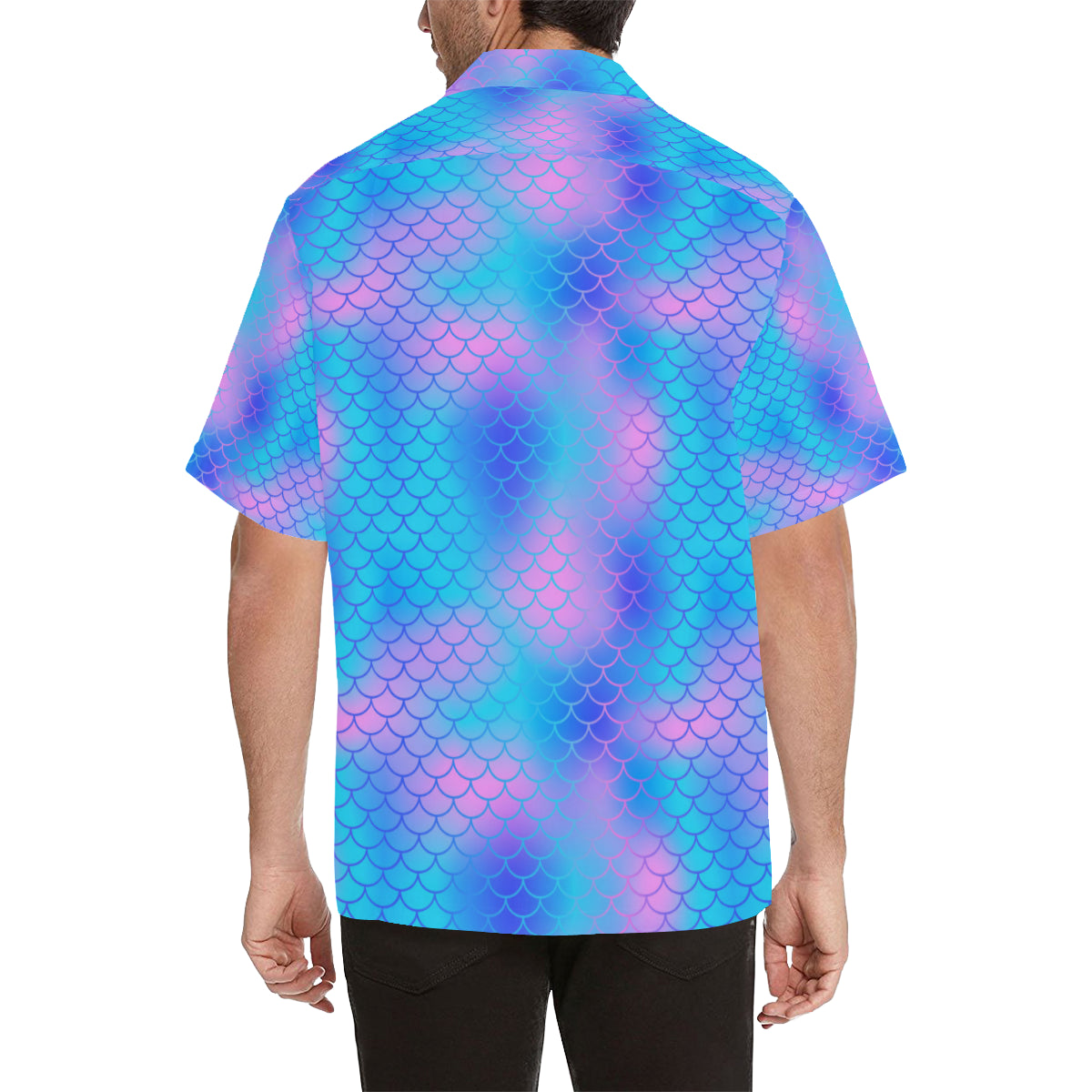 Mermaid Scales Pattern Print Design 04 Men's Hawaiian Shirt