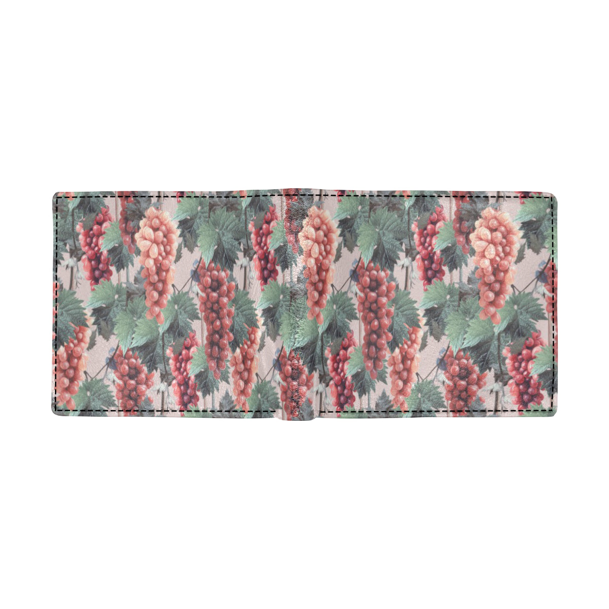 Grape Pattern Print Design GP01 Men's ID Card Wallet