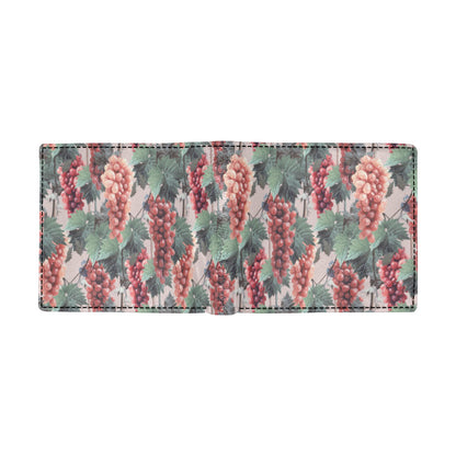 Grape Pattern Print Design GP01 Men's ID Card Wallet