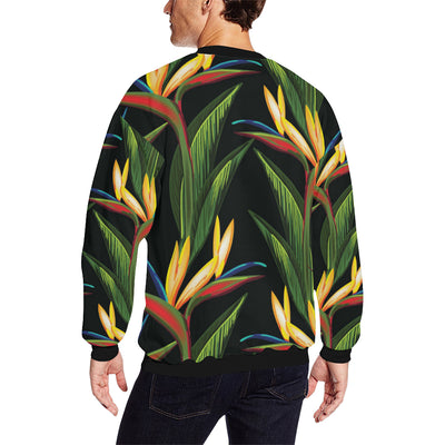 Bird Of Paradise Pattern Print Design BOP012 Men Long Sleeve Sweatshirt