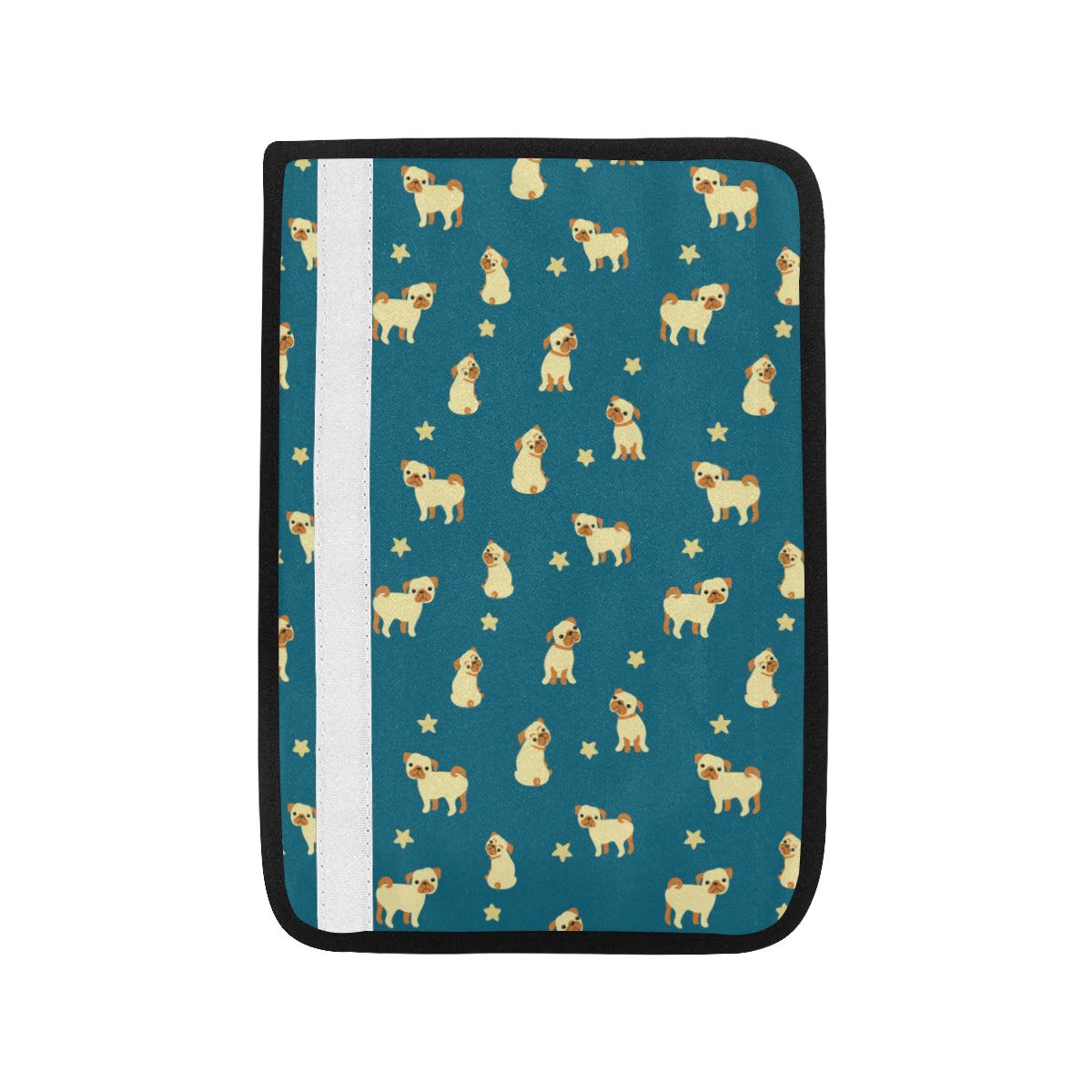 Pug Pattern Print Design A06 Car Seat Belt Cover