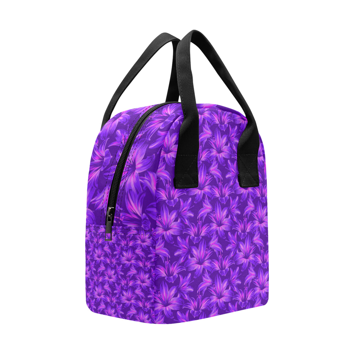 Amaryllis Pattern Print Design AL03 Insulated Lunch Bag