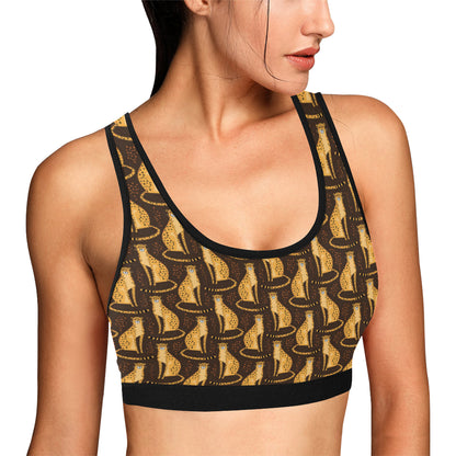 Cheetah Pattern Print Design 03 Sports Bra