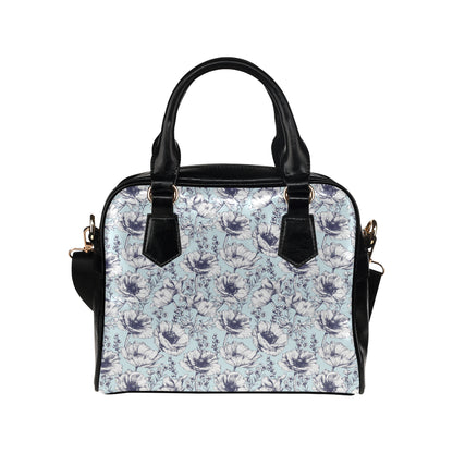 Anemone Pattern Print Design 02 Shoulder Handbag