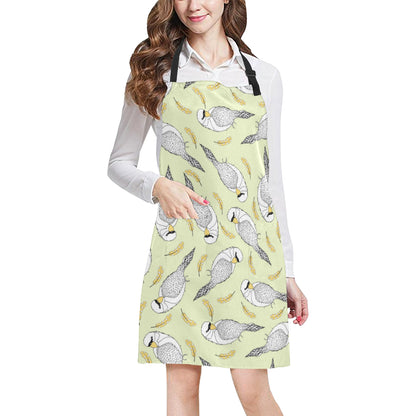 Parakeet Pattern Print Design A03 Apron with Pocket