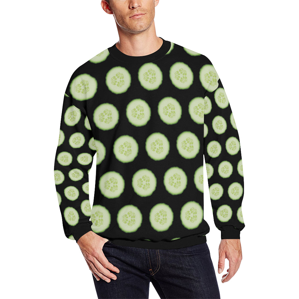 Cucumber Pattern Print Design CC02 Men Long Sleeve Sweatshirt