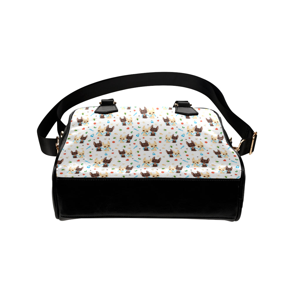Chihuahua Pattern Print Design 06 Shoulder Handbag