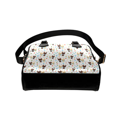 Chihuahua Pattern Print Design 06 Shoulder Handbag