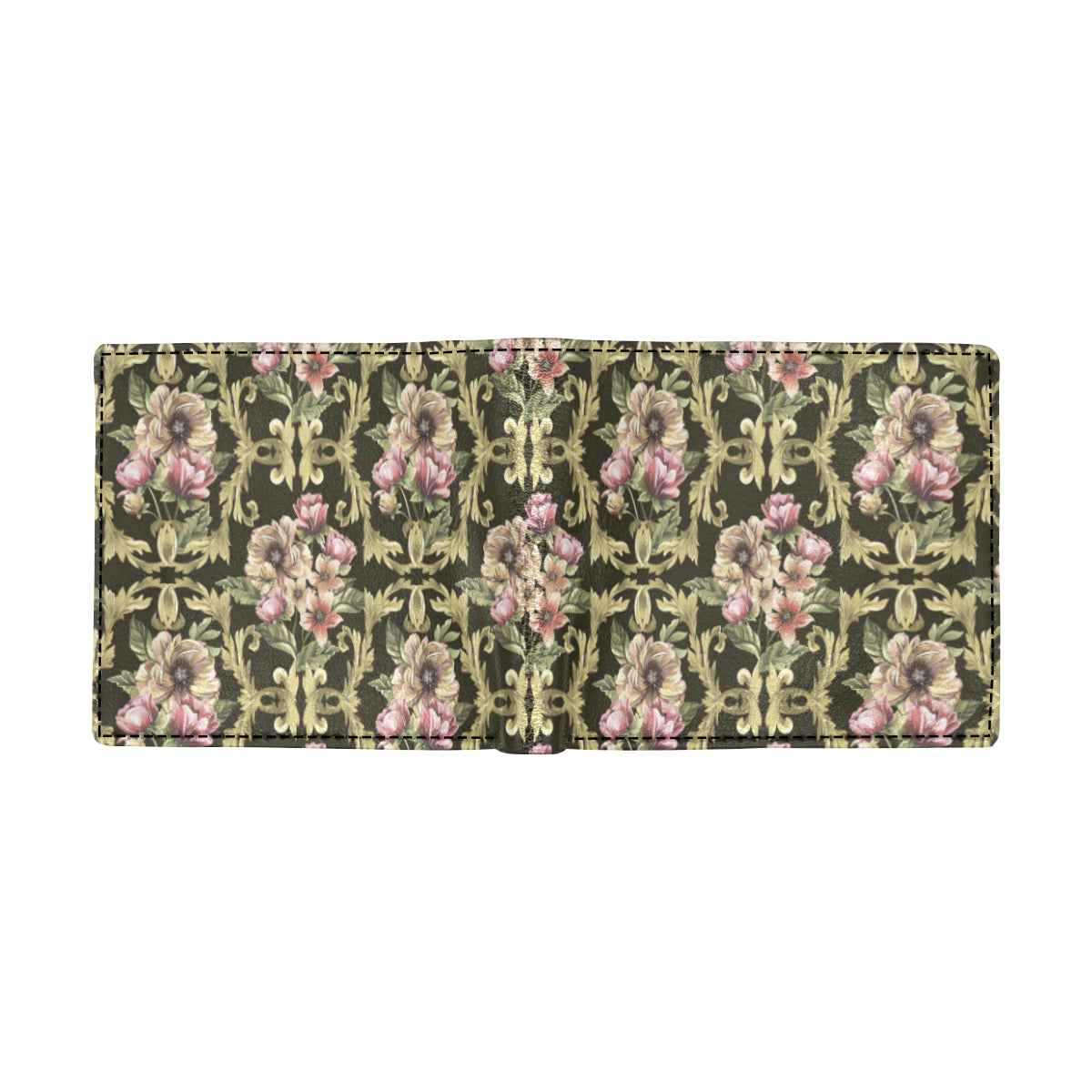 Baroque Pattern Print Design 02 Men's ID Card Wallet