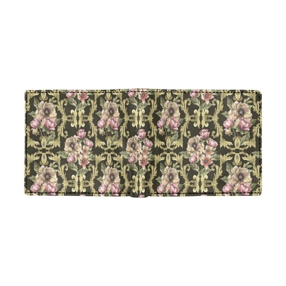 Baroque Pattern Print Design 02 Men's ID Card Wallet