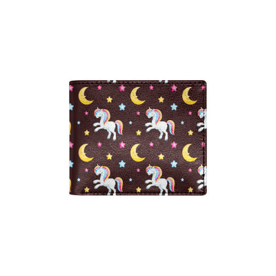 Unicorn Moon Star Men's ID Card Wallet