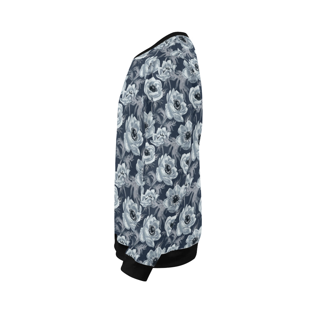 Anemone Pattern Print Design AM09 Men Long Sleeve Sweatshirt