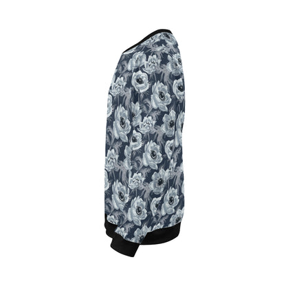 Anemone Pattern Print Design AM09 Men Long Sleeve Sweatshirt