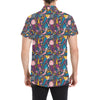 Mermaid Pattern Print Design 08 Men's Short Sleeve Button Up Shirt