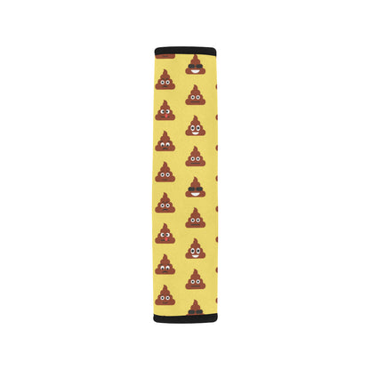 Emoji Poop Print Pattern Car Seat Belt Cover