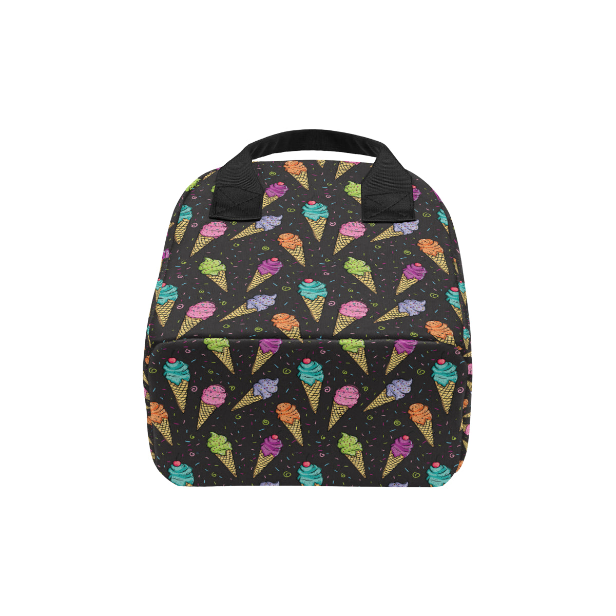Ice Cream Pattern Print Design IC06 Insulated Lunch Bag