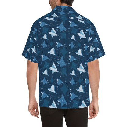 Manta Ray Pattern Print Design 02 Men's Hawaiian Shirt