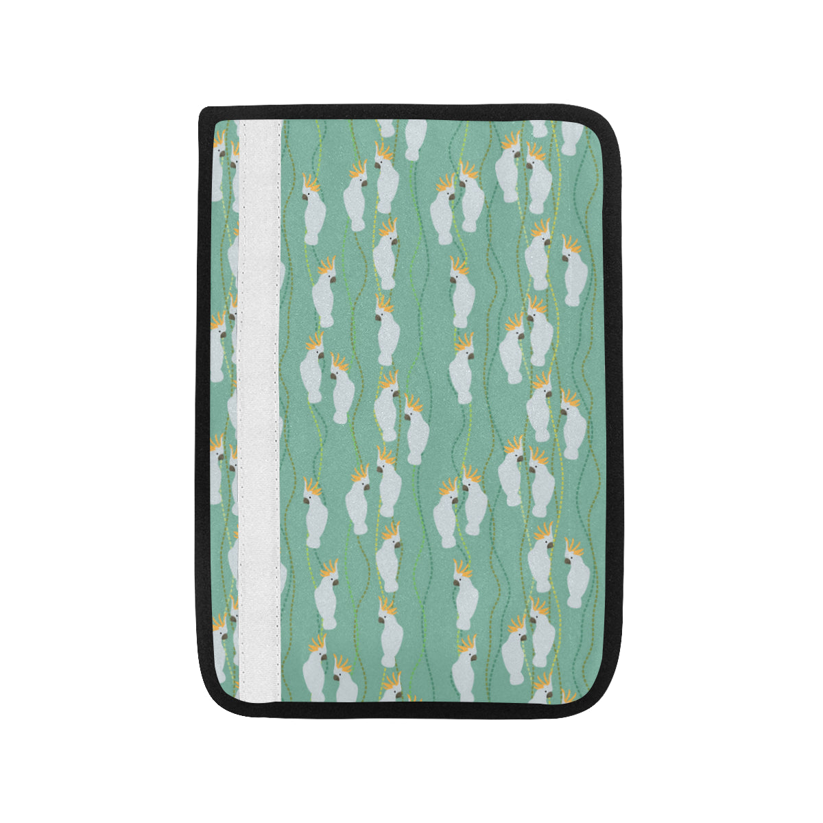 Cockatoo Pattern Print Design 01 Car Seat Belt Cover
