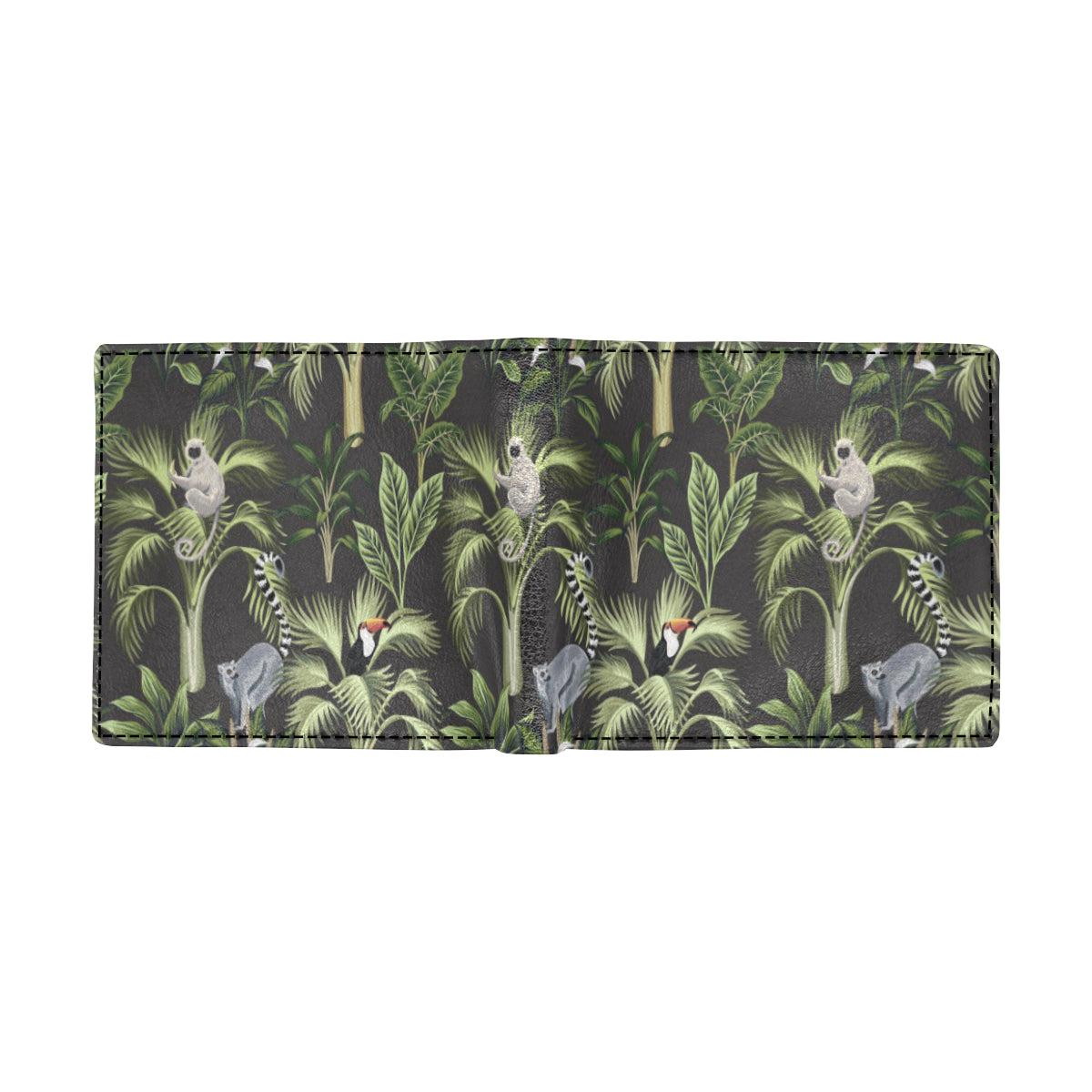 Rainforest Pattern Print Design RF05 Men's ID Card Wallet