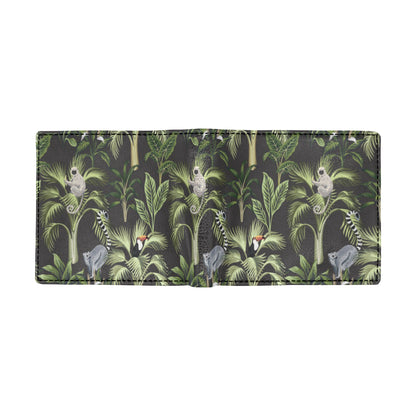 Rainforest Pattern Print Design RF05 Men's ID Card Wallet