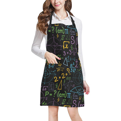 Math Pattern Print Design 03 Apron with Pocket