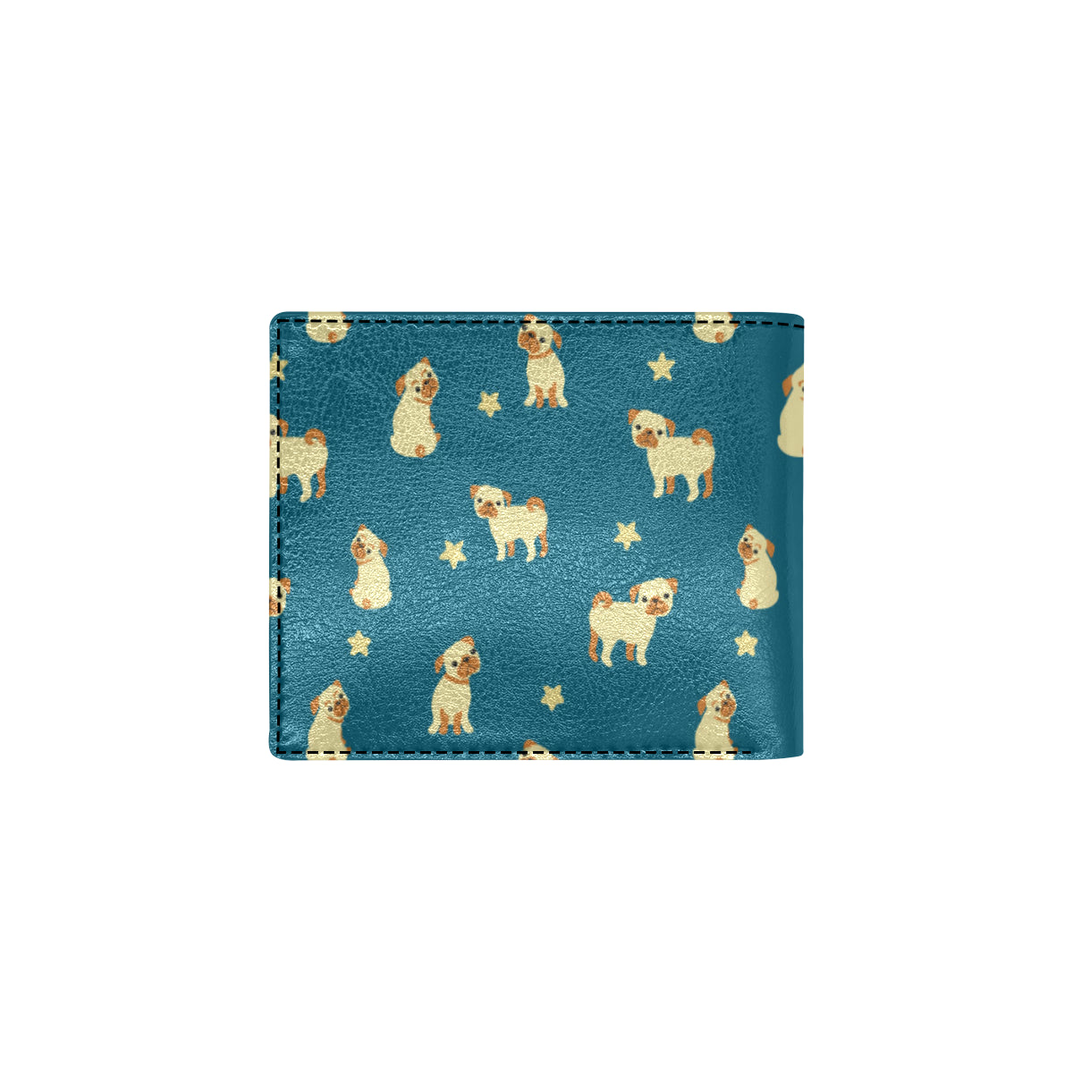 Pug Pattern Print Design A06 Men's ID Card Wallet