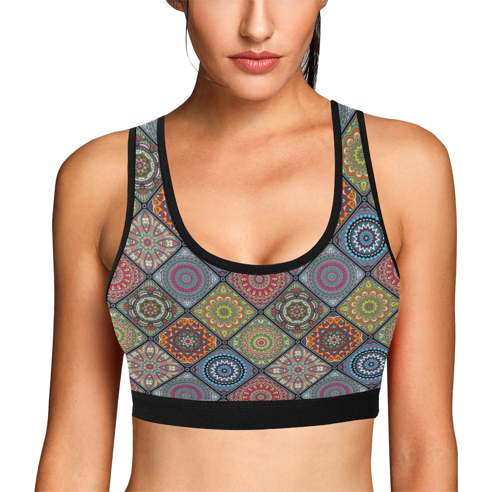 Bohemian Pattern Print Design 05 Sports Bra