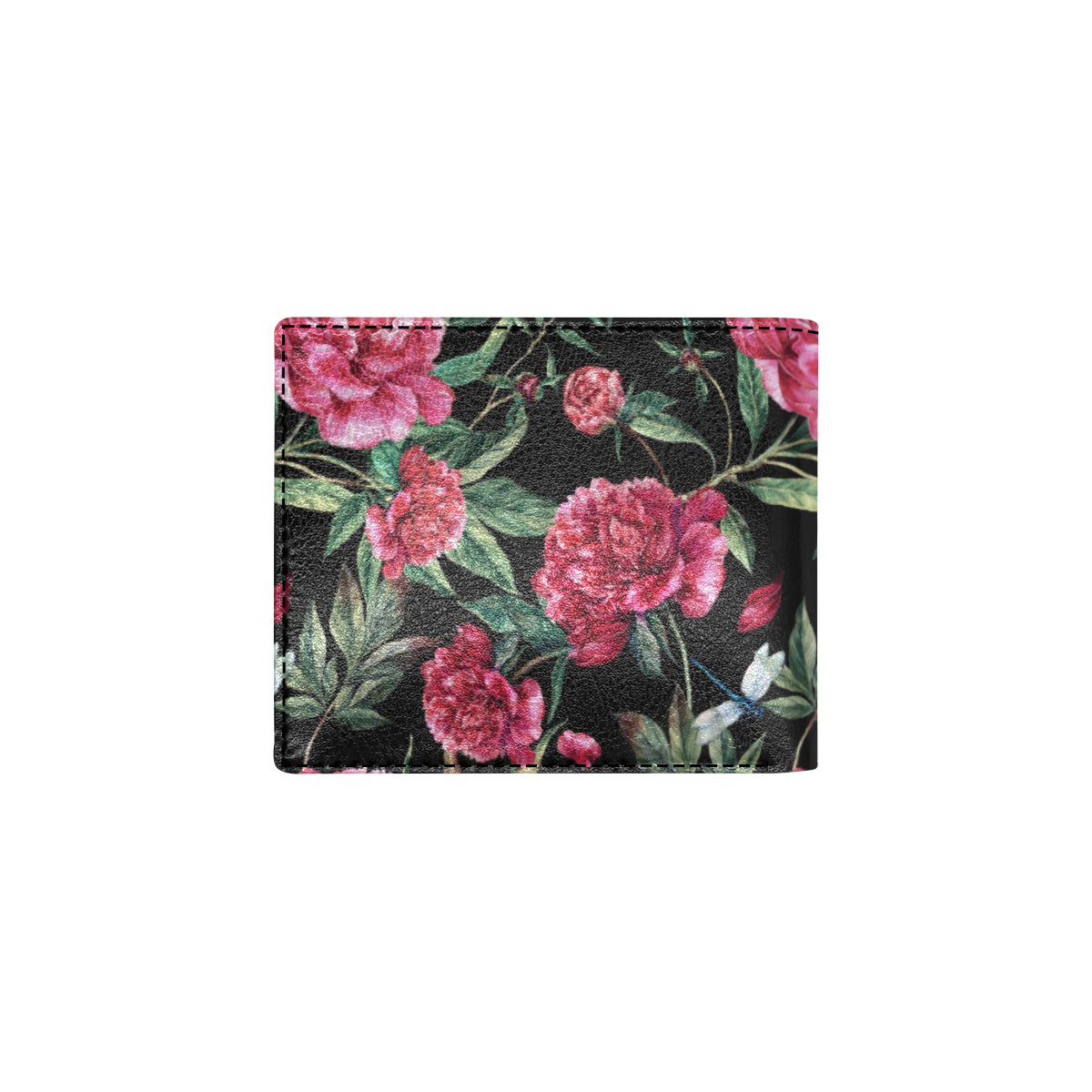 Peony Pattern Print Design PE04 Men's ID Card Wallet