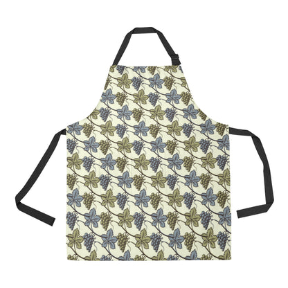 Grape Pattern Print Design GP03 Apron with Pocket