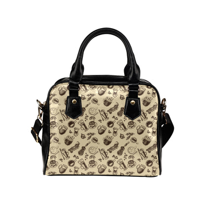 Coffee Pattern Print Design 05 Shoulder Handbag