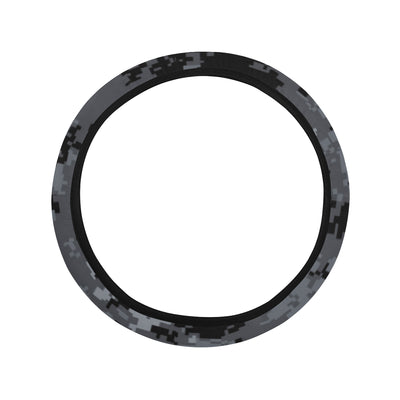 ACU Digital Black Camouflage Steering Wheel Cover with Elastic Edge