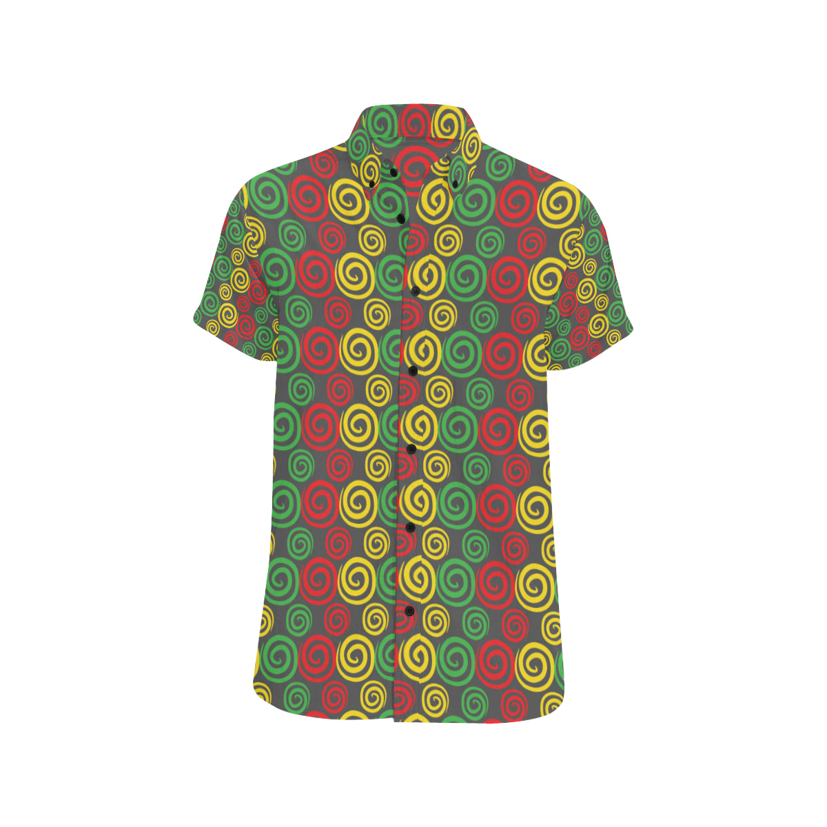 Rastafarian Pattern Print Design A05 Men's Short Sleeve Button Up Shirt