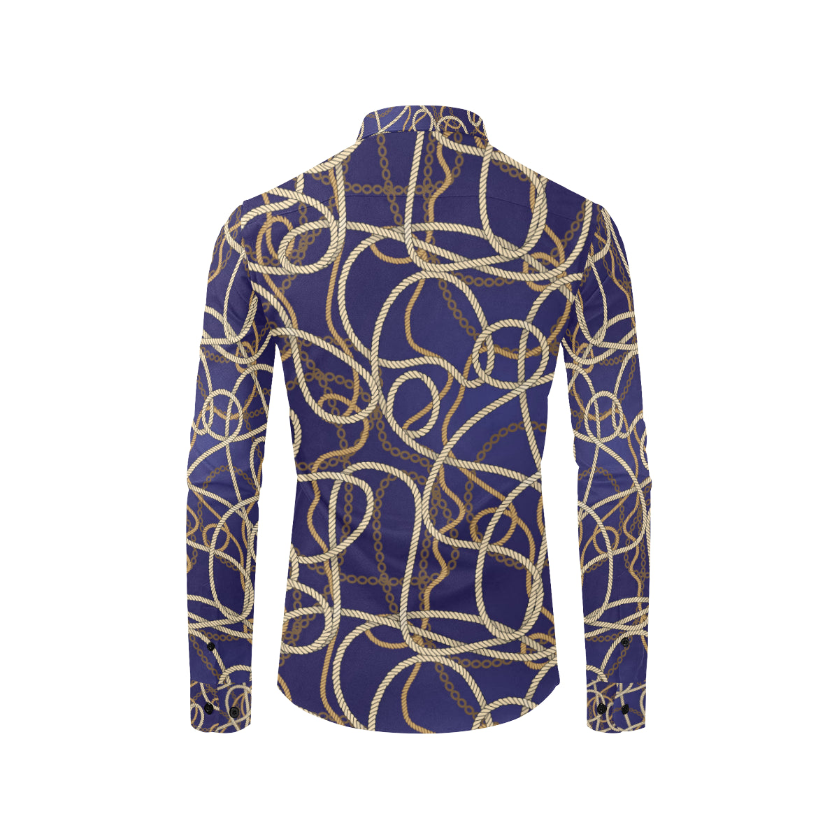 Rope Pattern Print Design A01 Men's Long Sleeve Shirt