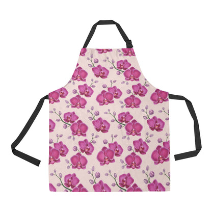 Orchid Purple Pattern Print Design OR04 Apron with Pocket