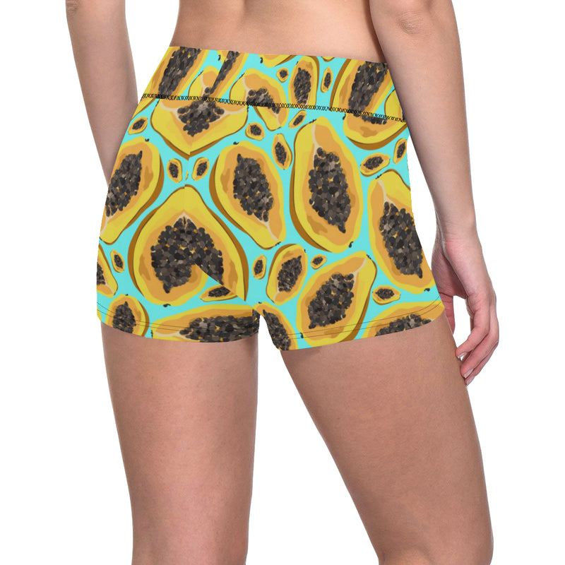 Papaya Pattern Print Design PP03 Yoga Shorts