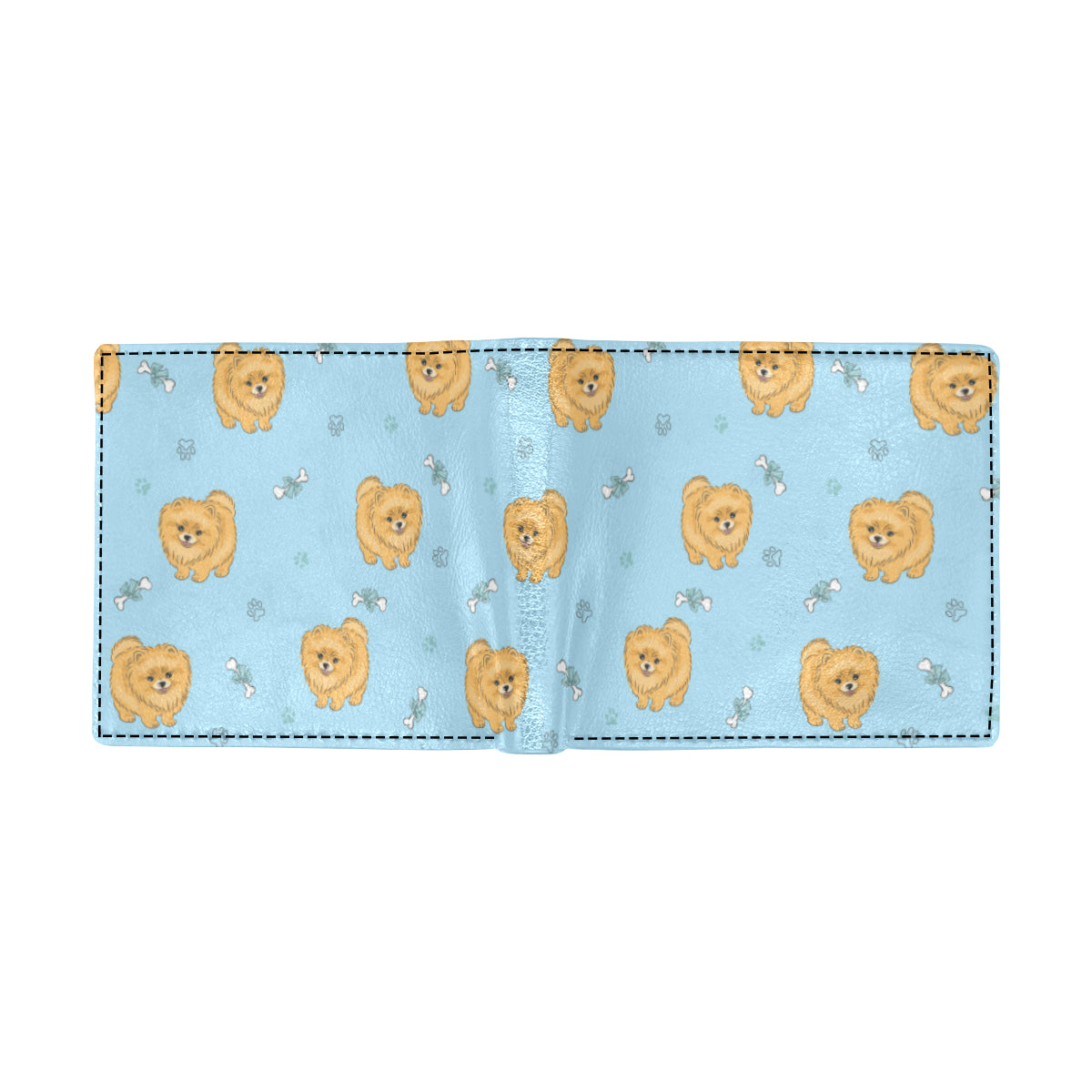 Pomeranians Pattern Print Design A03 Men's ID Card Wallet