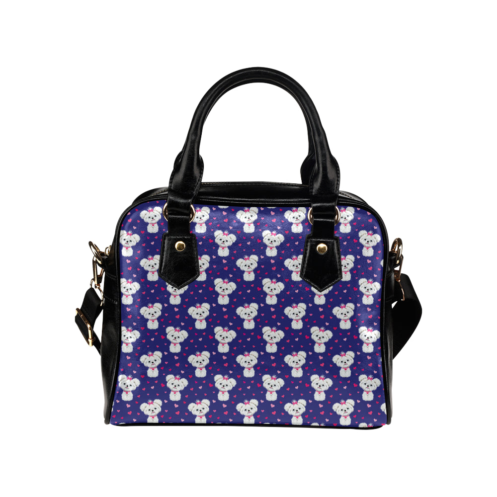 Maltese Pattern Print Design 02 Shoulder Handbag