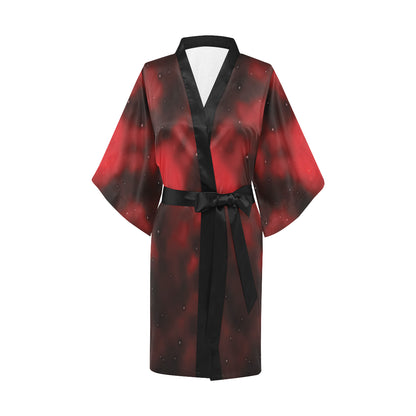 Nebula Pattern Print Design A03 Women's Short Kimono