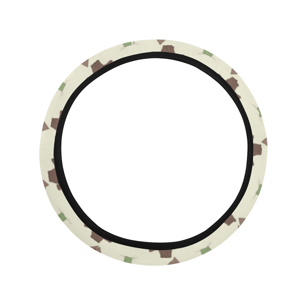 Western Cowboy Print Steering Wheel Cover with Elastic Edge