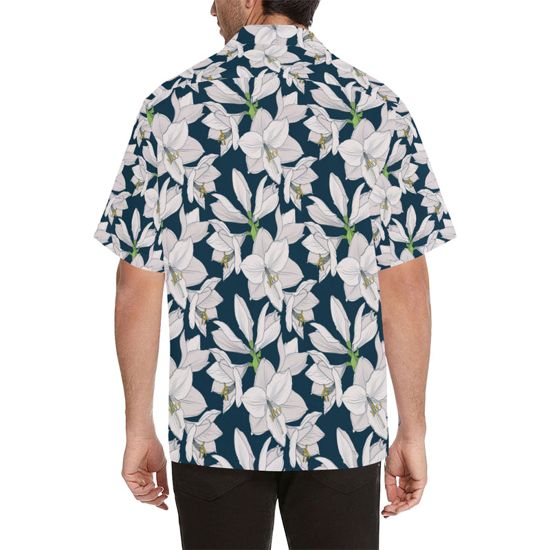 Amaryllis Pattern Print Design 01 Men's Hawaiian Shirt