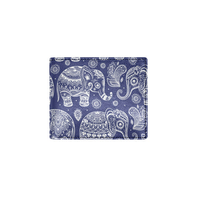 White Elephant Mandala Men's ID Card Wallet