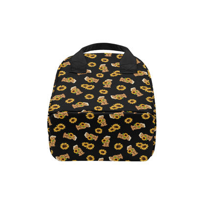 Sunflower Pattern Print Design SF016 Insulated Lunch Bag