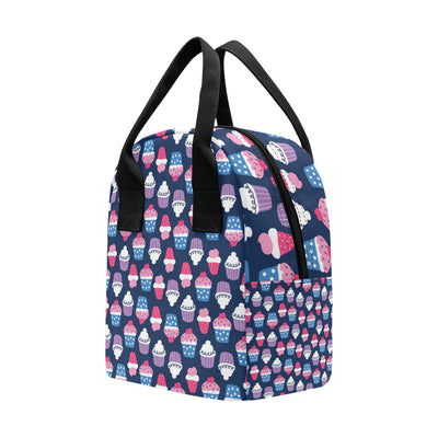 Cupcake Pattern Print Design CP04 Insulated Lunch Bag