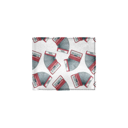 Accordion Pattern Print Design 03 Men's ID Card Wallet