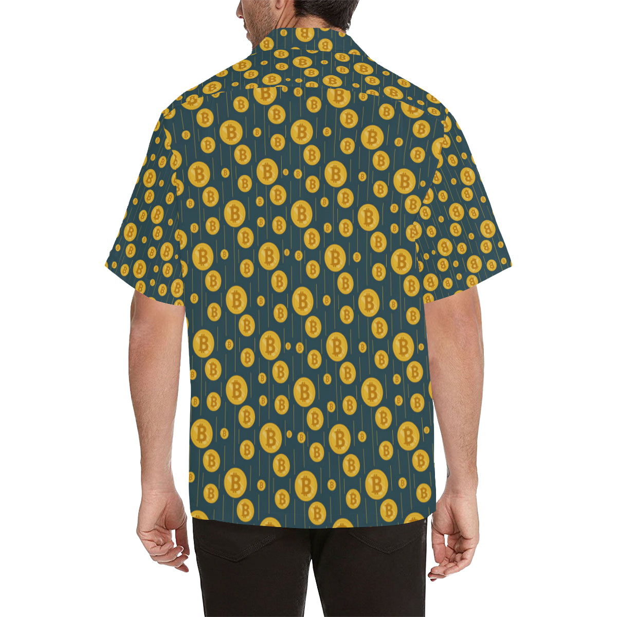 Bitcoin Pattern Print Design 01 Men's Hawaiian Shirt